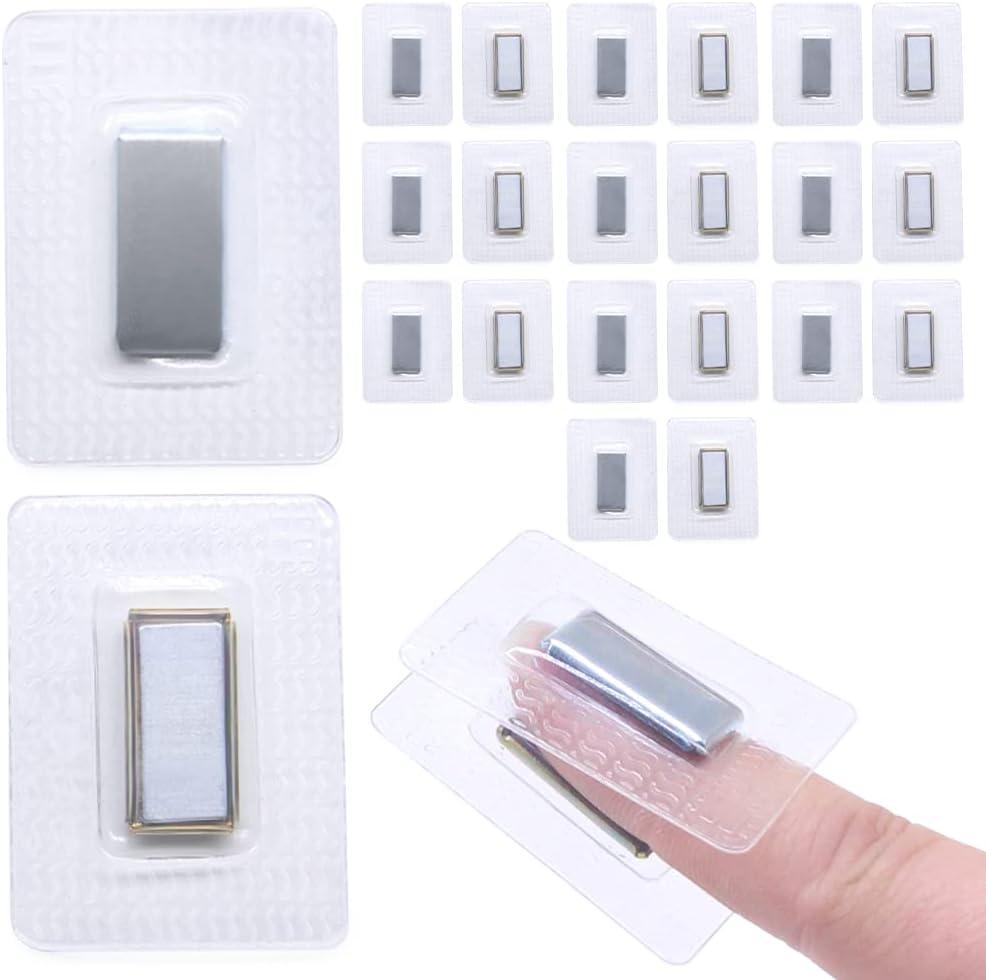 SEMINI Hidden Sew Magnetic Snap Invisible Hidden Sew in PVC Hidden Purse Closure for Fastener Handbag Cloth Clasp DIY Craft Sewing Tools (A056 20x10mm)
