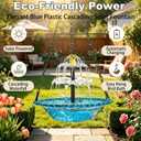 New Hanging Solar Bird Bath Fountain for Outdoor, Gardens