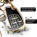 for Chevy Key Fob Cover with Keychain.TPU Keyshell No Screws Required for Installation. (Black-6 Buttons, 6-Buttons)