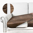 Leather Look Couch Cushion Covers Sofa Seat Slipcovers Sets Couches Furniture Protector for Sectional Armchair Loveseat Pets Kids Stretch Spandex Fabric (3 Cushion Sofa, Dark Brown) L3