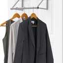 Simple Houseware Over the Door Clothes Hanging Rod, Silver