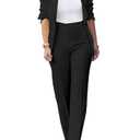 Womens 2 Piece Business Pants Suit Dressy Long Sleeve Button Blazer with Pants Set Casual Office Outfits, Large