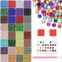32 Colors 32,000 PCS Acrylic Diamond Painting Beads, Flat Bottom Round Rhinestones for 5D DIY Craft, Boxed with DMC Color Codes