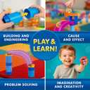 National Geographic Kids Junior Jumbo Marble Run 35-Piece Ball Drop Toy with Kid-Safe Balls, Buildable Marble Run Maze for Toddlers & Preschoolers Ages 2+, One Size