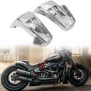 Motorcycle Battery Side Fairing Covers For Harley M8 Softail Fat Bob Fat Boy FXDR 2018-Up,Chrome (Chrome)