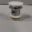 Fibetter Pop-up Drain for Freestanding Tub, Black Free Standing Bathtub Drain Stopper Fits Most Freestanding Tubs, CUPC Certification (Chrome)