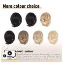 BARSDAR Straight Hair Bun Extensions - Short Straight Ponytail Blonde Hair Bun Extensions for Women, Synthetic Elastic Messy Bun Scrunchies Hairpieces Daily - Light Ash Blonde Mix