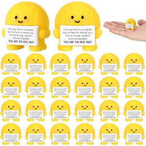 Skylety 24 Pcs Mini Graduation Softball Party Favors Softball Team Gifts Bulk Positive Soft Ball Desktop & Tabletop Decorative Emotional Positive Gift for Team Men Women Birthday Party Favors