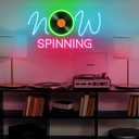 Now Spinning Record Neon sign Studio Decor Neon light Retro Record Music player neon sign Now Playing Neon Music Lover Neon Valentines Gift (Mix color 4-18x10")