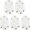 5 Pcs White Universal Baby Jumpsuit Diaper Infant Romper Length Extender Bodysuit Snap Button Extended Diaper for Triangle Crotch Clothing Romper Lengthen Extend