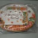 100Pcs Thanksgiving Oval Paper Plates and Napkins Set, 10" x 12" Party Plates,Large Disposable Dinner Plates for Fall Party and Thanksgiving Day