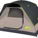 Happy Travel Camping Tent, 4/6 Person Dome Tents for Camping with Rainfly, Waterproof Clip Easy Setup Portable Family Tent with Mesh Windows, 20% More Headroom Backpacking Tents for Camping & Hiking (Black)