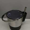 Oggi Insulated Ice Bucket, 4 Quart / 3.8 L, Stainless Steel, Black.