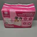American Kennel Club Female Dog Wrap, Disposable Diapers with Wetness Indicator (M (1523 in), 50, Count)