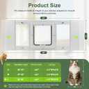Aluminum Cat Door for Window 32-36 Inch, Adjustable Full-Size Window Pet Door, No-Tool Installation, Controllable Flap with 4 Locking Modes, Weatherproof & Secure Insert for Cats