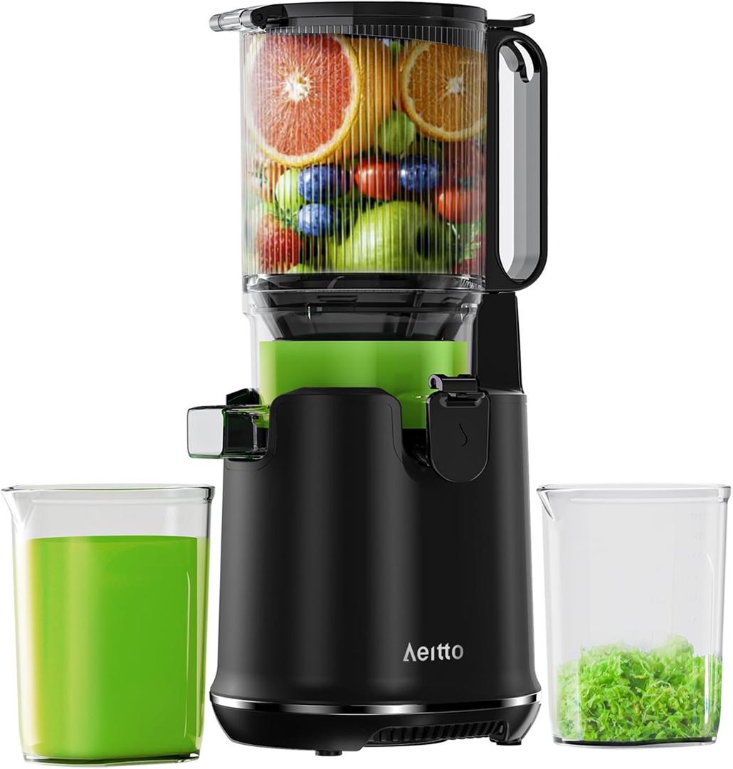 Cold Press Juicer, Easy to Clean wiht Brush, 5.3" Chute