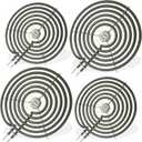 UPGRADED WB30M1 WB30M2 Electric Stove Burners Compatible with GE Hotpoint Stove Coil Element,Electric Range Burner Stove Coil for GE Stove Burner Replacement Parts Stove Top Element Burner (4 Pack)