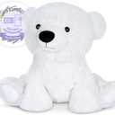 Warming Polar Bear Stuffed Animal, Microwavable Heating Pad for Soothing & Stress Relief, Stuffed Bears Plush Toys with Lavender Scent, Plushies White Bear Gifts Kids & Adults