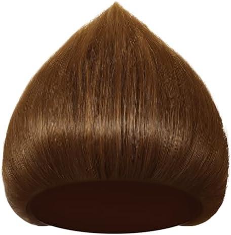 Geyoga 1 Pcs Unisex Funny Wig Hairy Costume Funky Hairband Crazy Wig Hair for Halloween Costume Party (Brown)