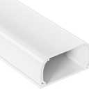 Large Cord Hider - 47in Wire Hiders for TV on Wall, Paintable Cable Hider, X-Large Cable Management Kit, Cord Hiding for Wall, W1.6in H0.8in White