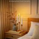 Homemory 24 Pcs Waxy Flameless Taper Candles with Remote, Flickering Battery Operated Taper Candle, Led Flameless Candlesticks Classic Tall Candles for Home, Wedding, Party, White, 9.6 inches