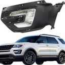 WFLNHB Left Front Halogen Fog Light Repalcement for Explorer 2016-2017 Front Fog Light W/Bezel Driver Side FB5Z15201G