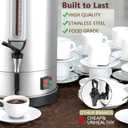 Commercial Coffee Urn 160 Cups Hot Beverage Dispenser 24L Large Coffee Urn Stainless Steel Coffee Maker Dual Layers for Coffee Break Business Catering Church Restaurant