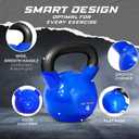 Yes4All Kettlebell, 5-100 LB Vinyl Coated Cast Iron Strength Training Kettlebells for Home Gym Exercises, Fitness, Full Body Workout Equipment, Push Ups, and Grip Strength