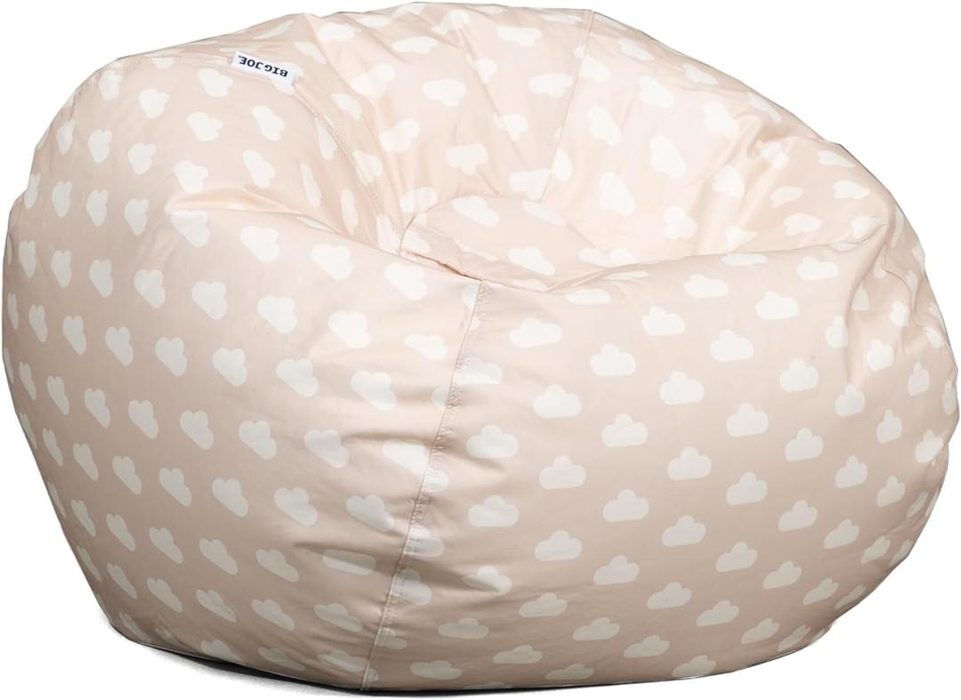Big Joe Classic Bean Bag Chair, Mini Clouds Oat Smartmax, Durable Polyester Nylon Blend, 2 feet Round (Single)