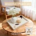 Extra Large Square Concrete Decorative Tray for Coffee Table Tray Decor  Ottoman Tray for Living Room - Bandejas Decorativas  Coffee Table Trays Decorative Centerpiece (Cream)