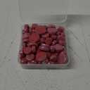 200 Grams Round Colorful Glass Mosaic Tiles, Bulk Mosaic Tiles for DIY Crafts, Flower Pots, Vases, Mugs, Garden Decoration, Red (monochrome)