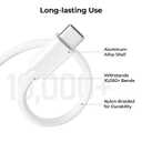 Basesailor for iPhone 17 16 Pro Max Charger Cord,USB to USB C Cable,Type C Charging Power Cord for Apple 17e 15 iPad 10 Air 4 5,Samsung Galaxy S26 S25 S24 S23,White,2Pack 6.6FT(2M)