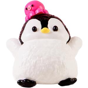 Cute Animals Taba Squishy Toys for Kids & Adults  Kawaii Stress Relief Fidget Sensory Toys, Soft Silicone Squeeze Gifts for Children, Teens, and Adults (Black Penguin)