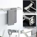 Alise Bath Double Towel Bars Towel Racks for Bathroom,Wall Mount Towel Holder Heavy Duty SUS304 Stainless Steel Towel Hanger Towel Rail,Brushed Nickel 28 Inch