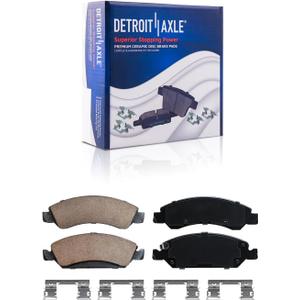 Detroit Axle - Front Ceramic Brake Pads for 07-19 Chevrolet Silverado 1500
GMC Sierra 1500, 2008-2020 Tahoe Yukon, Suburban Express Savana 1500 Avalanche Cadillac XTS Escalade ESV EXT