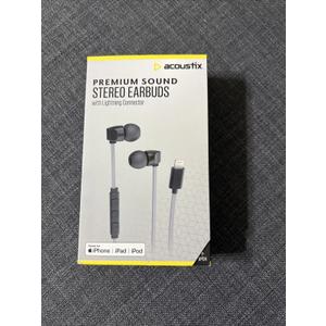 Acoustix Premium Sound Stereo Earbuds With Lightning USB C Connector