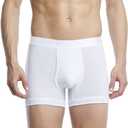 2(X)IST mens Pima Cotton Boxer Briefs (Small, White)