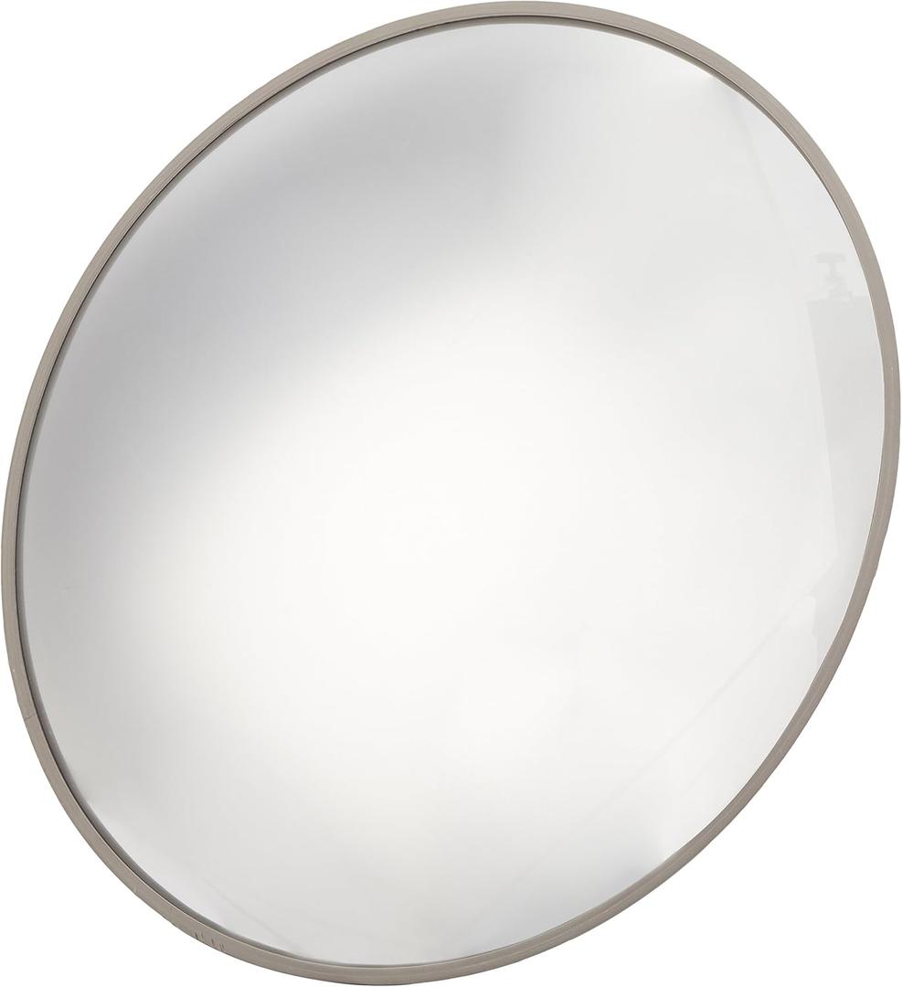 26 Acrylic Scratch Resistant Outdoor Convex Mirror With Plastic Back, Outdoor Security Mirror for the Garage Blind Spot, Store Safety, Warehouse View, Circular Wall Mirror for Personal or Office Use
