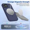 Miracase Magnetic for iPhone 12 Case/iPhone 12 Pro Case, [Soft Anti-Scratch Microfiber Lining], Compatible with MagSafe, Liquid Silicone Shockproof Drop Protection Phone Case for 12/12 Pro,Dark Blue
