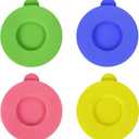 4-Pack Silicone Powder Cleanser Lids, Silicone Cover for Cleaning Powder Compatible with Bar Keepers Friend, Comet, Ajax, Bon Ami (Fits 12oz & 21oz Cans), Assorted Colors