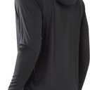 NORTHYARD Men's UPF 50+ Hoodie Shirts Long Sleeve Sun Protection Fishing Swim Beach UV SPF Rash Guard Quick Dry Lightweight (Black, XXXL)