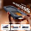 3 Pack Military-Grade Shatterproof for iPhone 16 Pro Max Screen Protector [9H+ Tempered GlassOne-Step Installation] Full Edge Coverage Bubble Free Top-Notch Protection (Transparent)