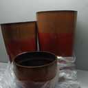 Neoaider Set of 3 Tall Planter, 24/21/12in Large Plastic Planter, Firey Red