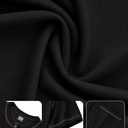 Mens Henley Shirts Casual Waffle Stretch Summer T-Shirt with Pocket (S-XXL) (Black, XXL)