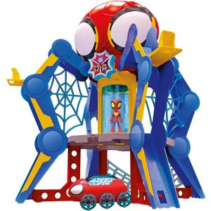 Spidey and His Amazing Friends Web-Spinners Web-Quarters, Kids Playset with Action Figure, Vehicle, and Accessories, Marvel Super Hero Toys, Ages 3 and Up, Large