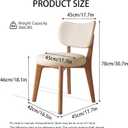 Solid Wood Dining Chairs Kitchen Chairs Set of 2 Mid Century Modern Dining Chairs with Wooden Frame and Upholstered Farmhouse Dining Room Chairs for Kitchen,Living Room