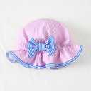 Renotemy Baby Girl Swimsuit Toddler Girls One-Piece Swimsuit Summer Beach Bikini Girl Bathing Suits with Hat 0-24 Month (3-6 Months, Pinkstripe)