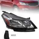 Headlight Assembly Compatible with Traverse 2013-2017 84262932 | Halogen Projector Headlamp with Bulbs Passenger Right Side