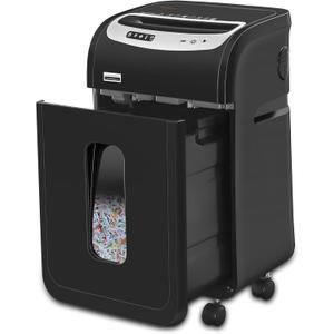 Paper Shredder for Home Office Heavy Duty with 60 Mins Running with US Patented Cutter,Shred CD/Card with Extra Large Bin,AUTO Jam Proof(ETL) (20-Sheet Cross Cut)