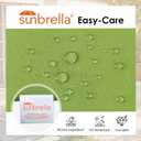 Sunbrella Outdoor High Back Chair Cushion, 2 Pack 44x21 inches Patio Chair Cushions Water Repellent Rocking Cushions Indoor Furniture Seat Pad, Canvas Ginkgo